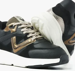 zwarte via vai lage sneakers vic kyro