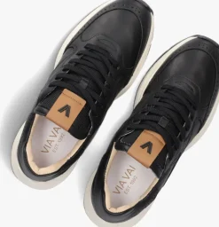 zwarte via vai lage sneakers pepper britt