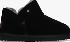zwarte warmbat pantoffels willow
