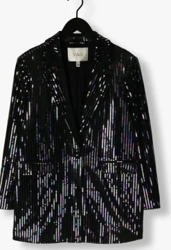 zwarte y.a.s. blazer yaseliva sequin ls long blazer