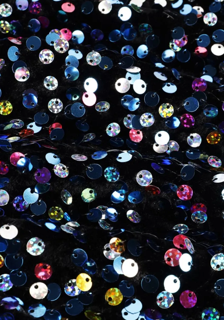 zwarte y.a.s. blouses yaskillo sequin ls wrap top