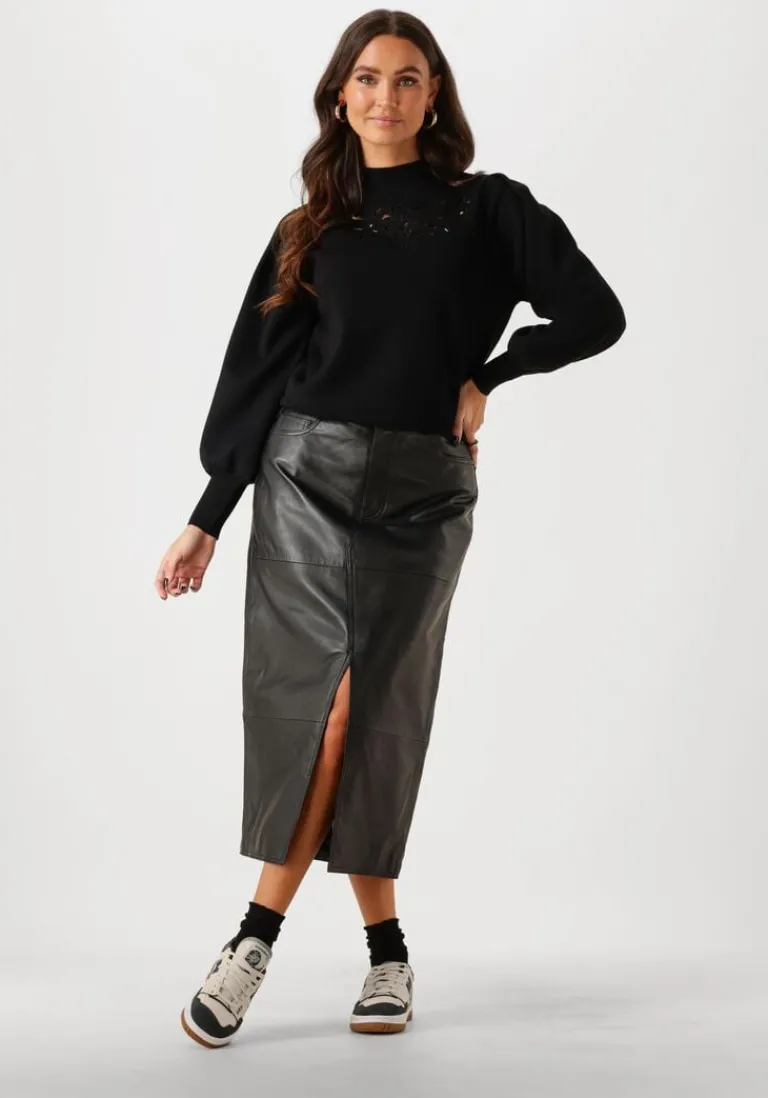 Y.A.S. e maxirok yasmina hw leather long skirt>DAMES Rokken