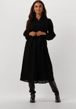 zwarte y.a.s. midi jurk yasjosanne 7/8 midi dress