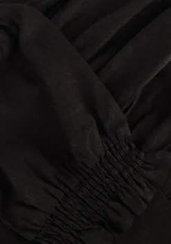 zwarte y.a.s. mini jurk yasflaxy ss wrap dress