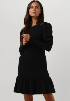 zwarte y.a.s. mini jurk yasines ls knit dress