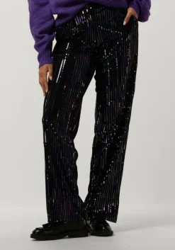 zwarte y.a.s. pantalon yaseliva sequin hw straight pant