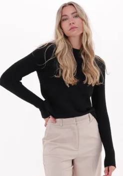 zwarte y.a.s. trui yasalva ls o-neck knit pullover