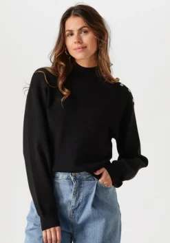 zwarte y.a.s. trui yashama ls knit pullover