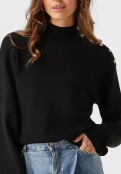 zwarte y.a.s. trui yashama ls knit pullover